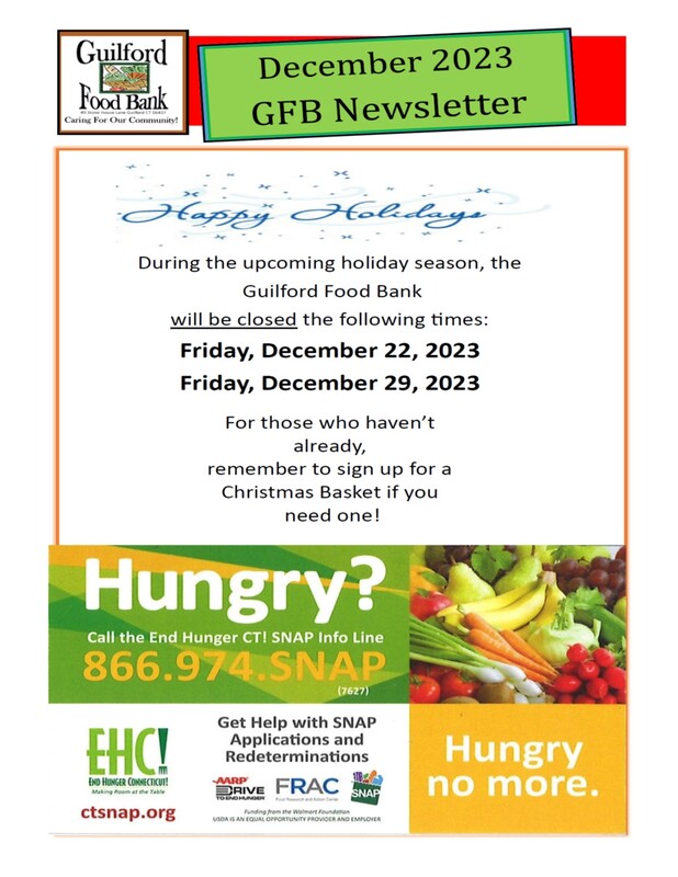 Newsletters - GUILFORD FOOD BANK